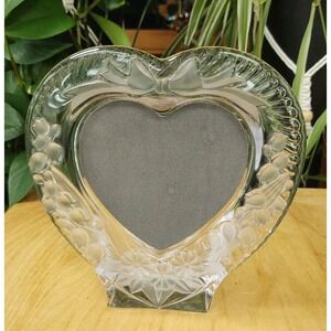 Home Beautiful Heavy Glass Etched Leaf Frame Original Japan Front Loading